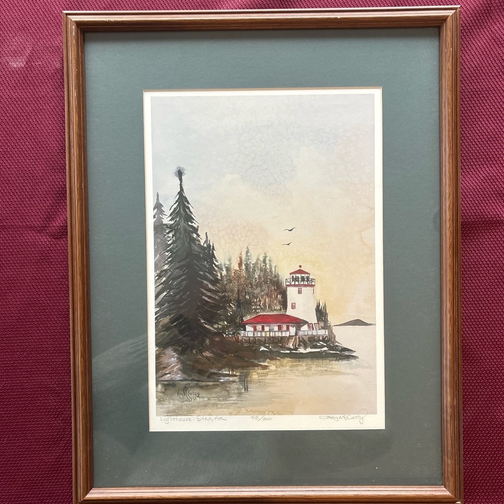Signed Kay McCarty Sitka Alaska Lighthouse